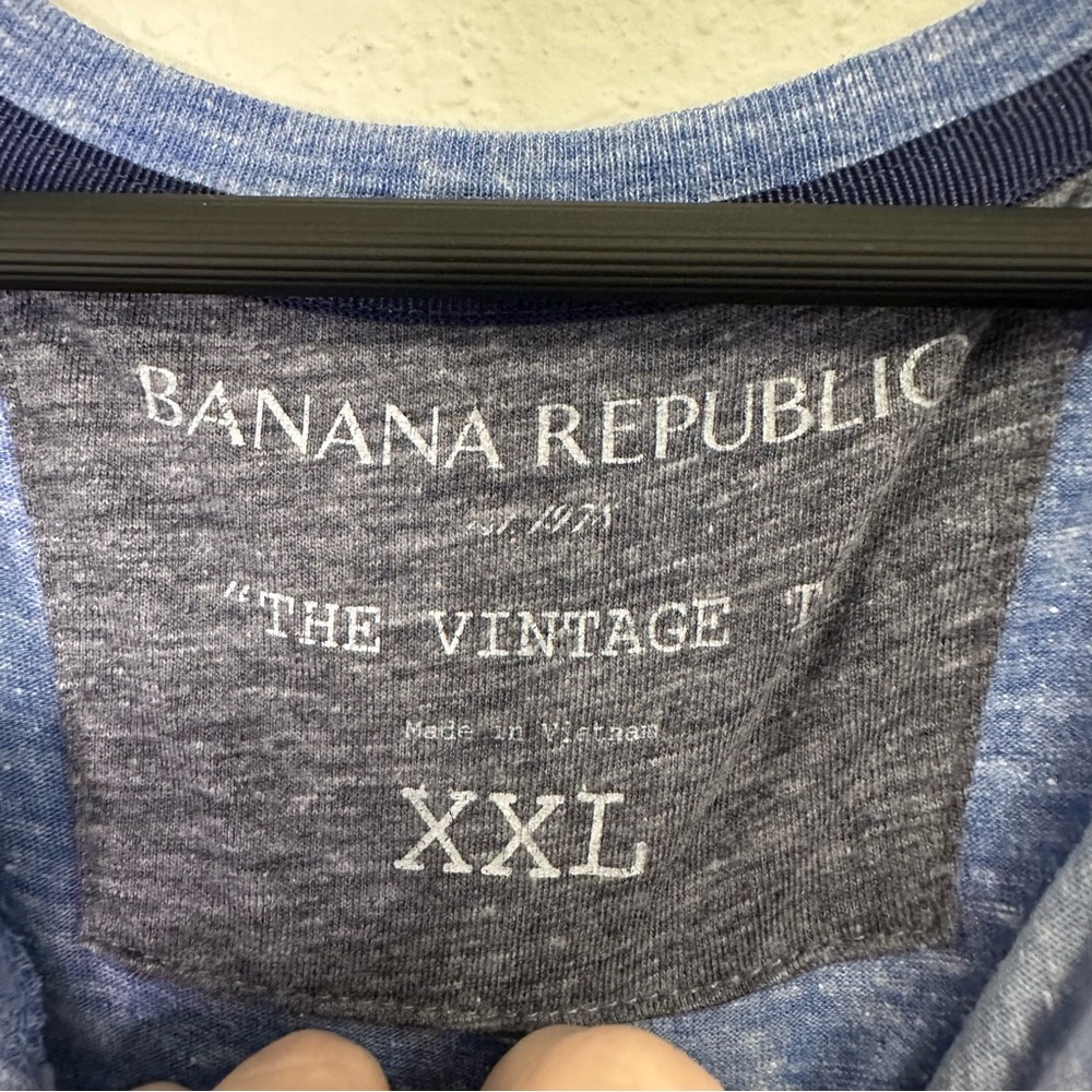 Banana Republic “The Vintage T” Men’s Blue T-Shirt – Size XXL - Picture 4 of 5